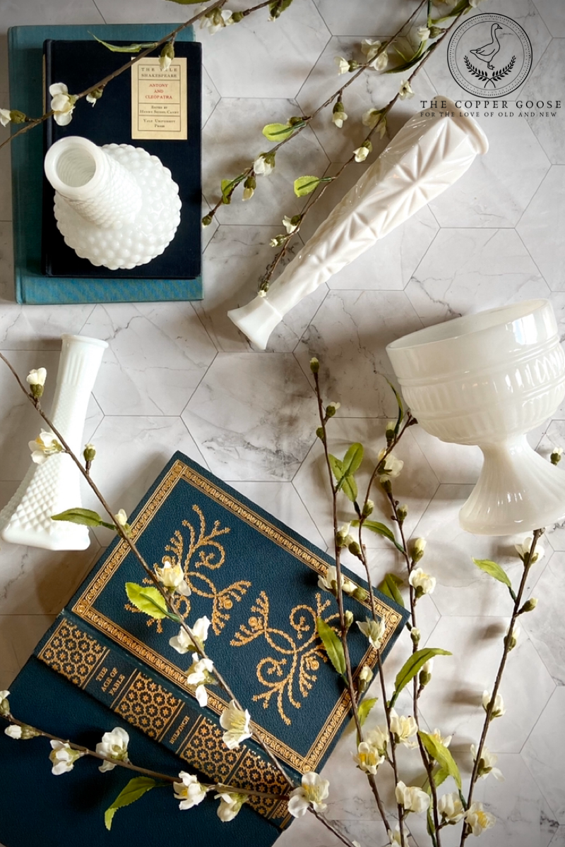 DECORATING WITH VINTAGE MILK GLASS IN YOUR HOME