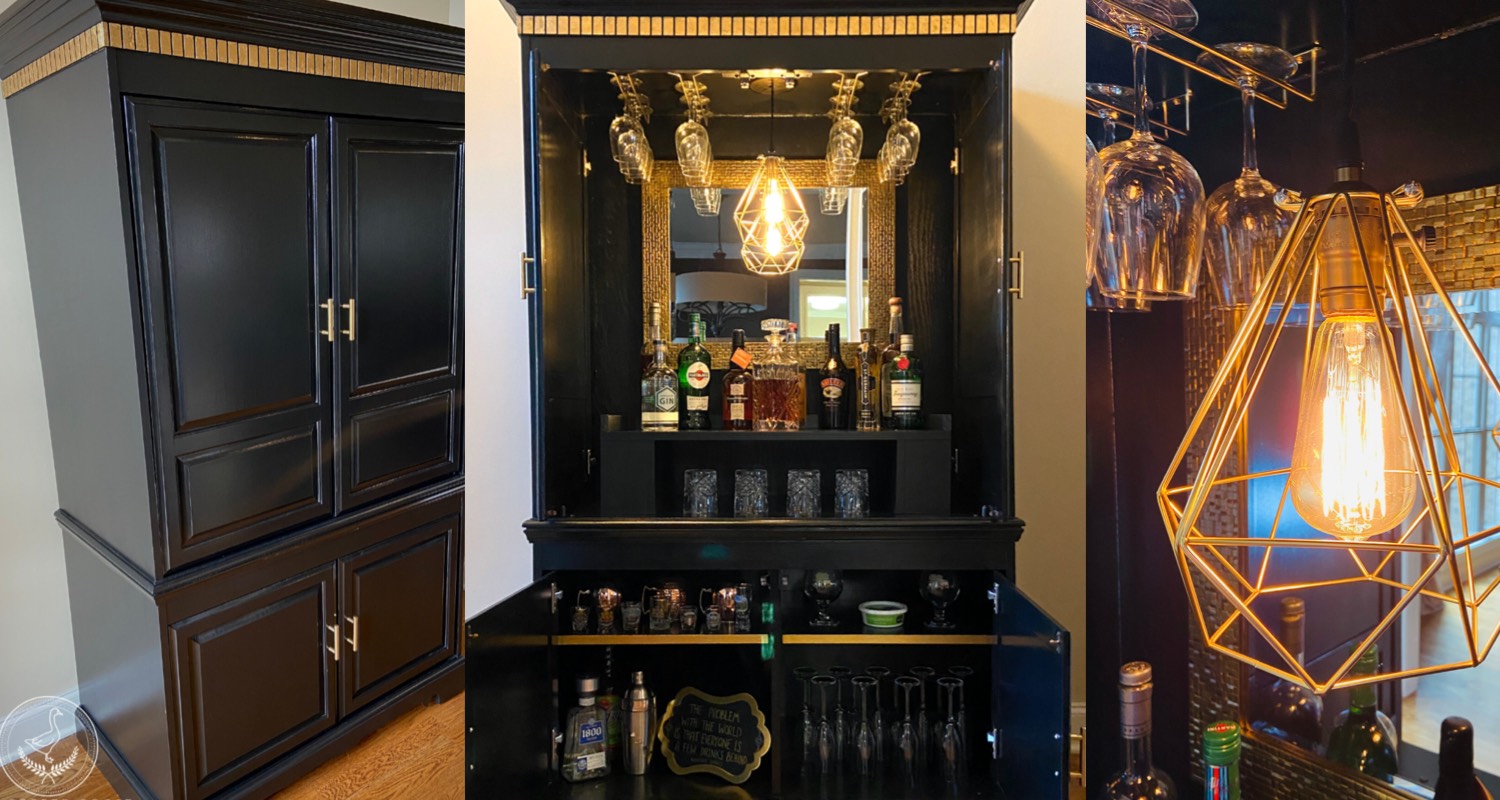 DIY ART DECO ARMOIRE BAR