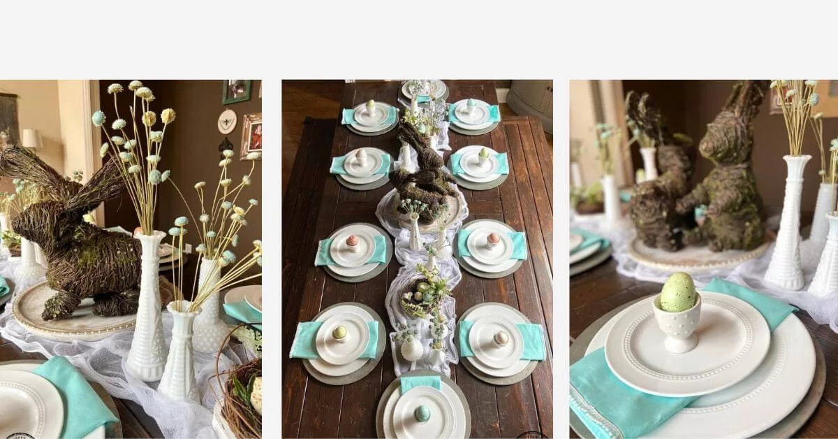 EASTER TABLESCAPE WITH A VINTAGE TWIST